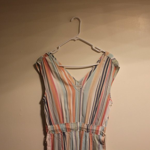 Peyton & Parker Striped Pastel Sleeveless Jumpsuit - Picture 7 of 8